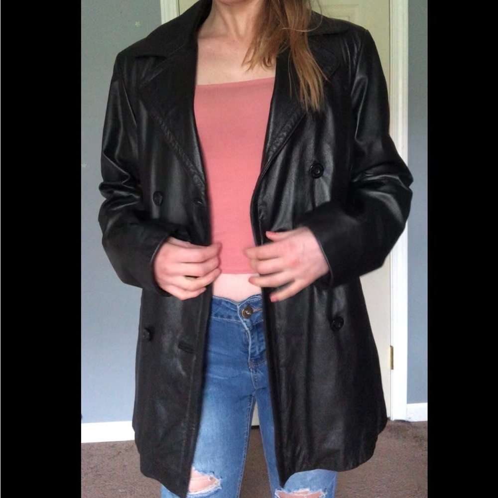 Wilsons Leather Black Coat 🔥